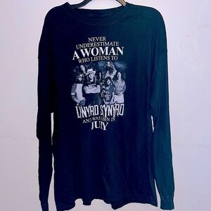 A9 Lynyard Skynard graphic T-shirt black long sleeves July birthdays Sz 2X??